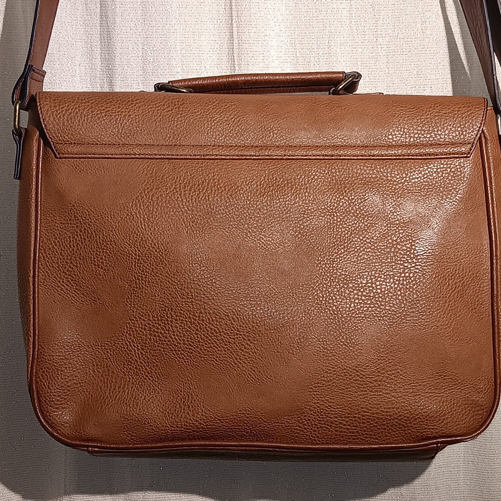 ALDO Cognac Messenger Computer Travel Bag