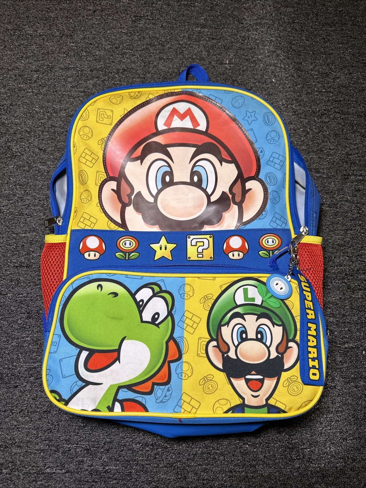 Nintendo Kids Super Mario Bros. Mario World 17″ Laptop Backpack