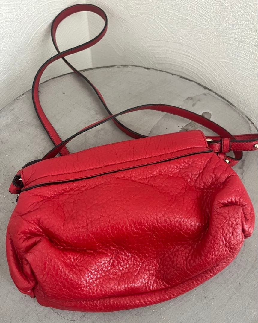 Chloe Lily Leather Bow Shoulder Bag Clutch Red CH0626064