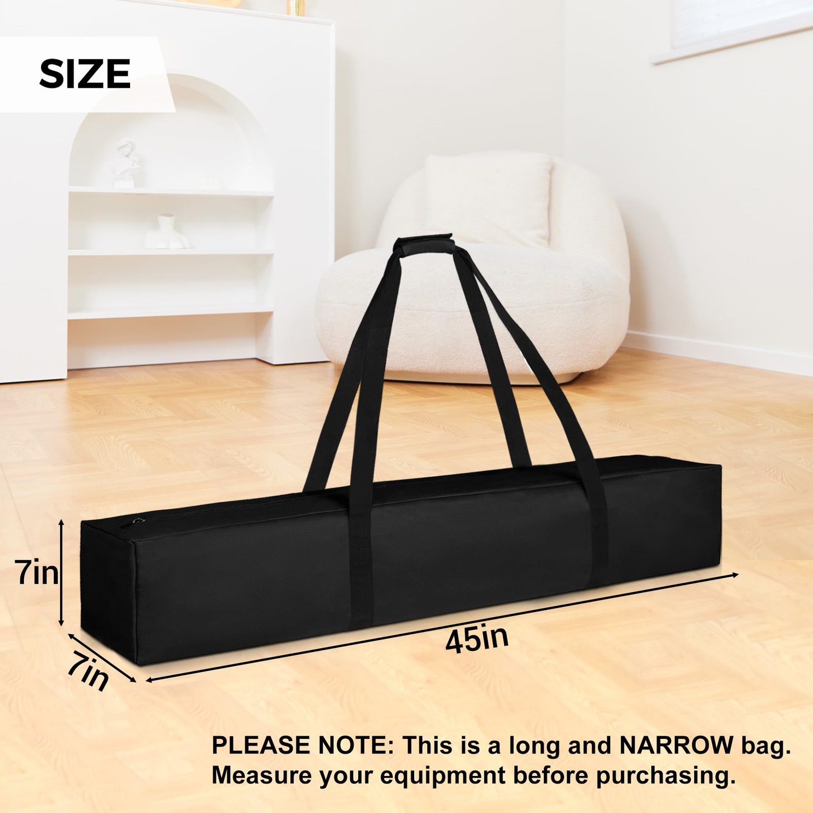 45 Inch Tripod Carrying Case – 45x7x7 Inch Storage Bag for Light Stands, Fish…