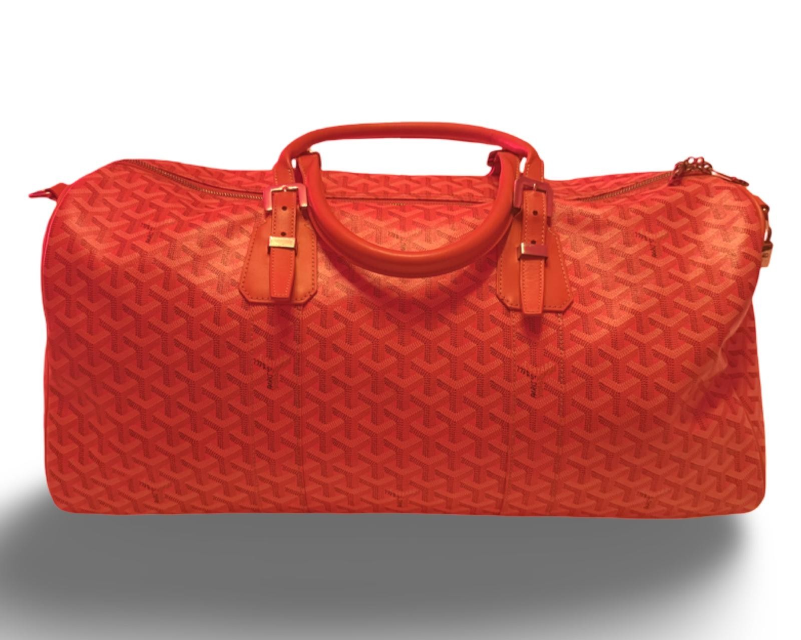 Goyard Boston 50 Duffle Bag (Rare Orange)