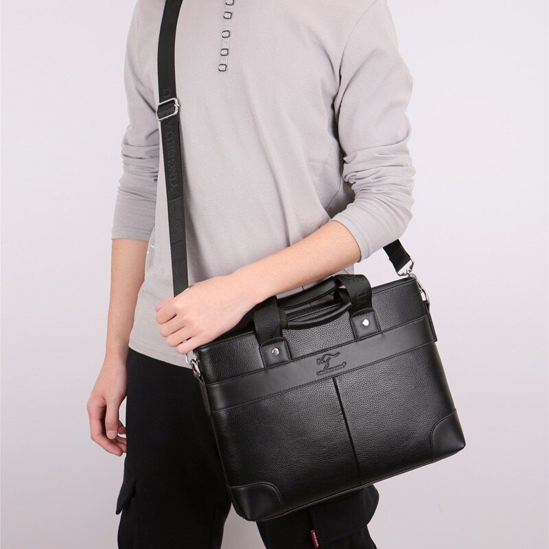 New Mens Briefcase Leather Business Totes Messenger Bag Laptop Handbag
