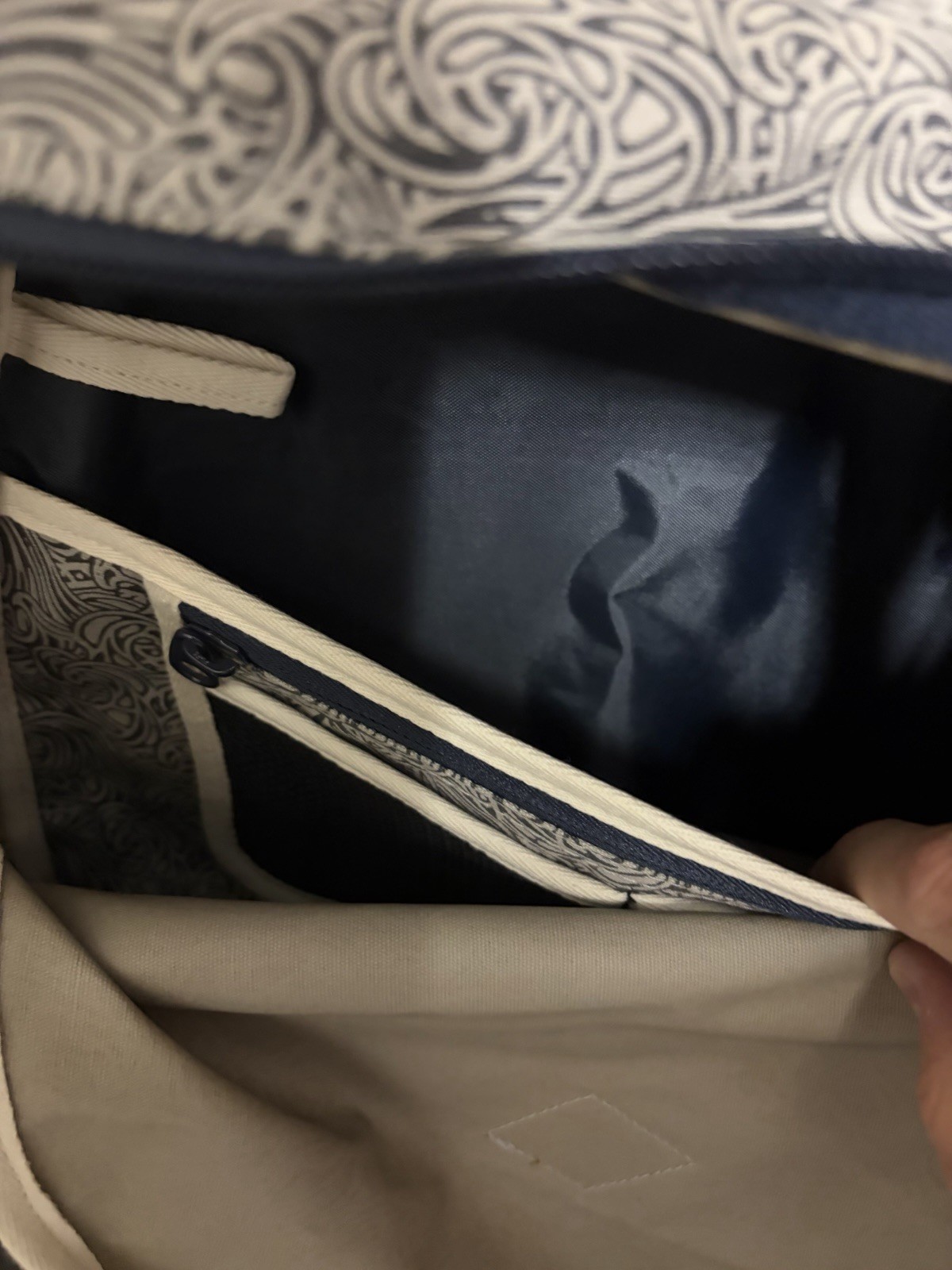 Sperry Backpack Gray Navy Waves Boat