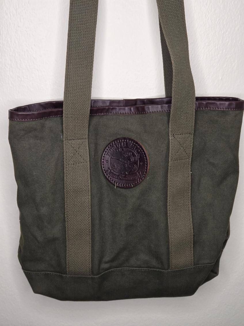Duluth Pack Bag Olive Canvas Tote Vintage Fade USA Handmade 14x13x5 book Grocery