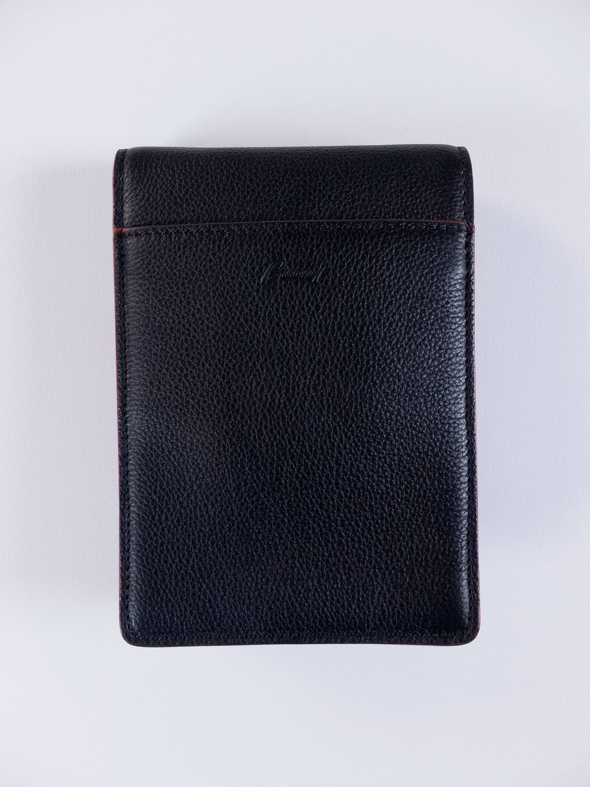 (NO CUSTOMS TAX) BRIONI brown small crossbody bag authentic with red trims