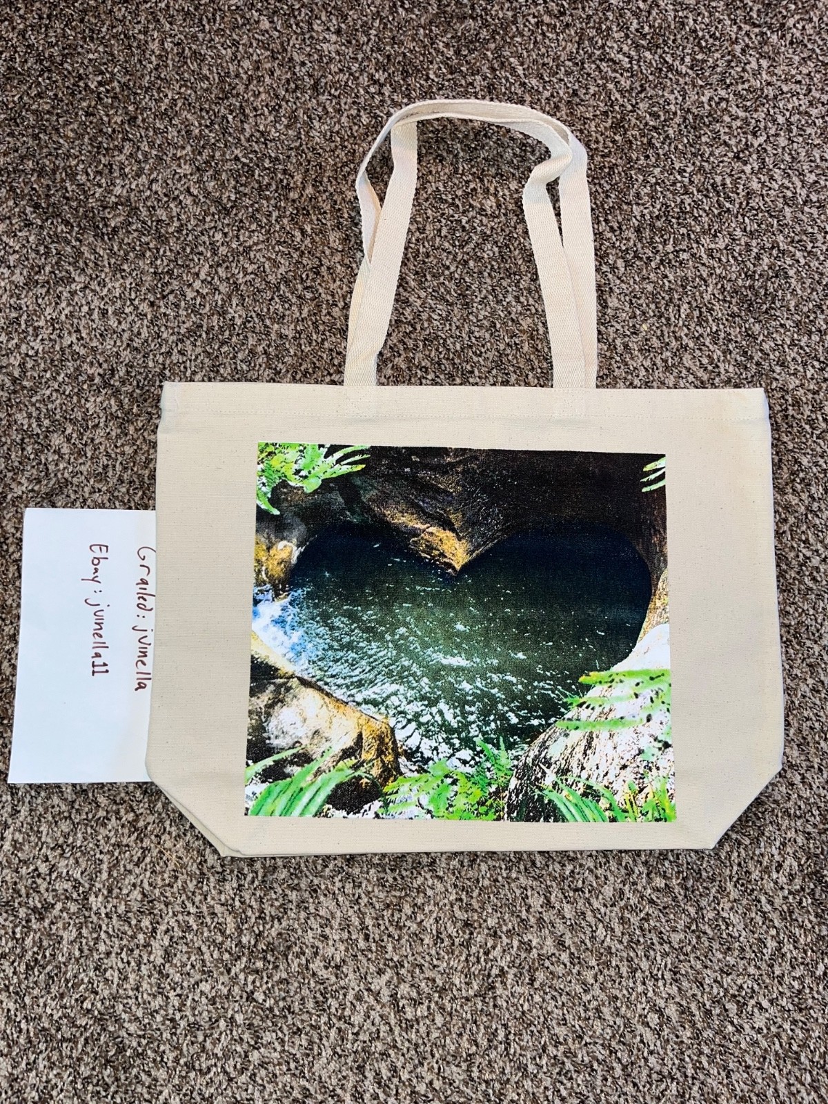 Online ceramics heart shaped lake tote bag brand new