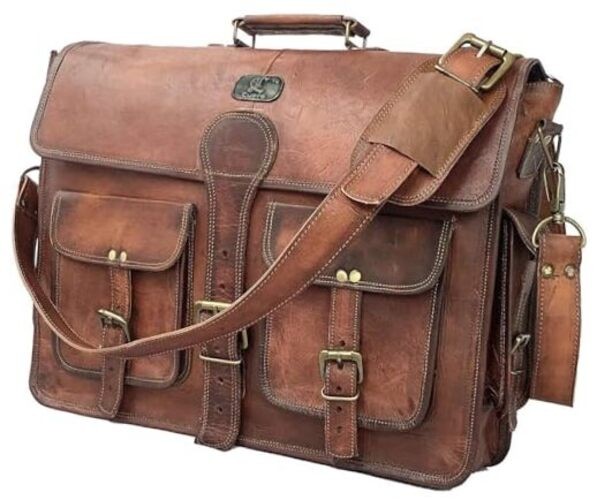 Leather Messenger Bag for Men, 18 Inch Laptop Crossbody, 18 Inch Large
