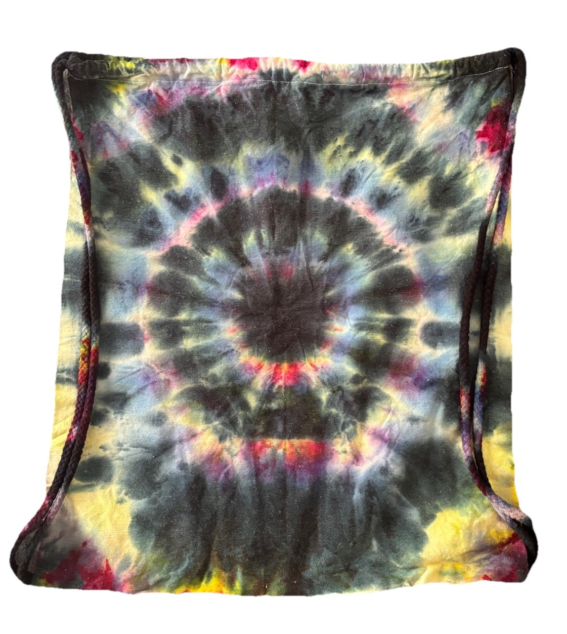 Tie Dye Canvas Drawstring Backpack – 15.5”x13.5”