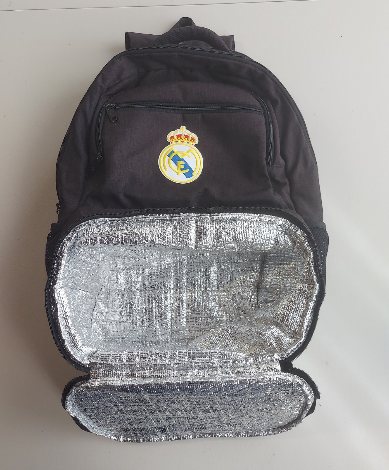 Real Madrid Lunch Backpack Insulated Cooler Compartment, Large Bag Travel Sports