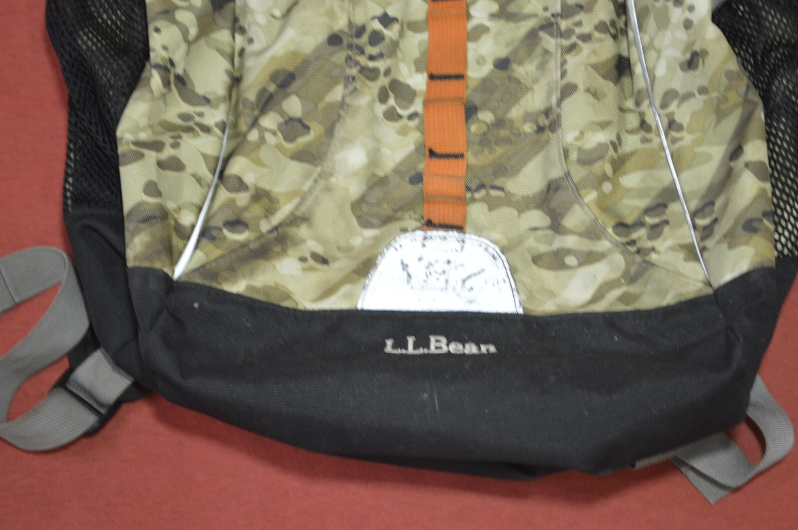 LL L.L. BEAN Camouflage Book Back Pack Hunting Hiking School 17 inches long