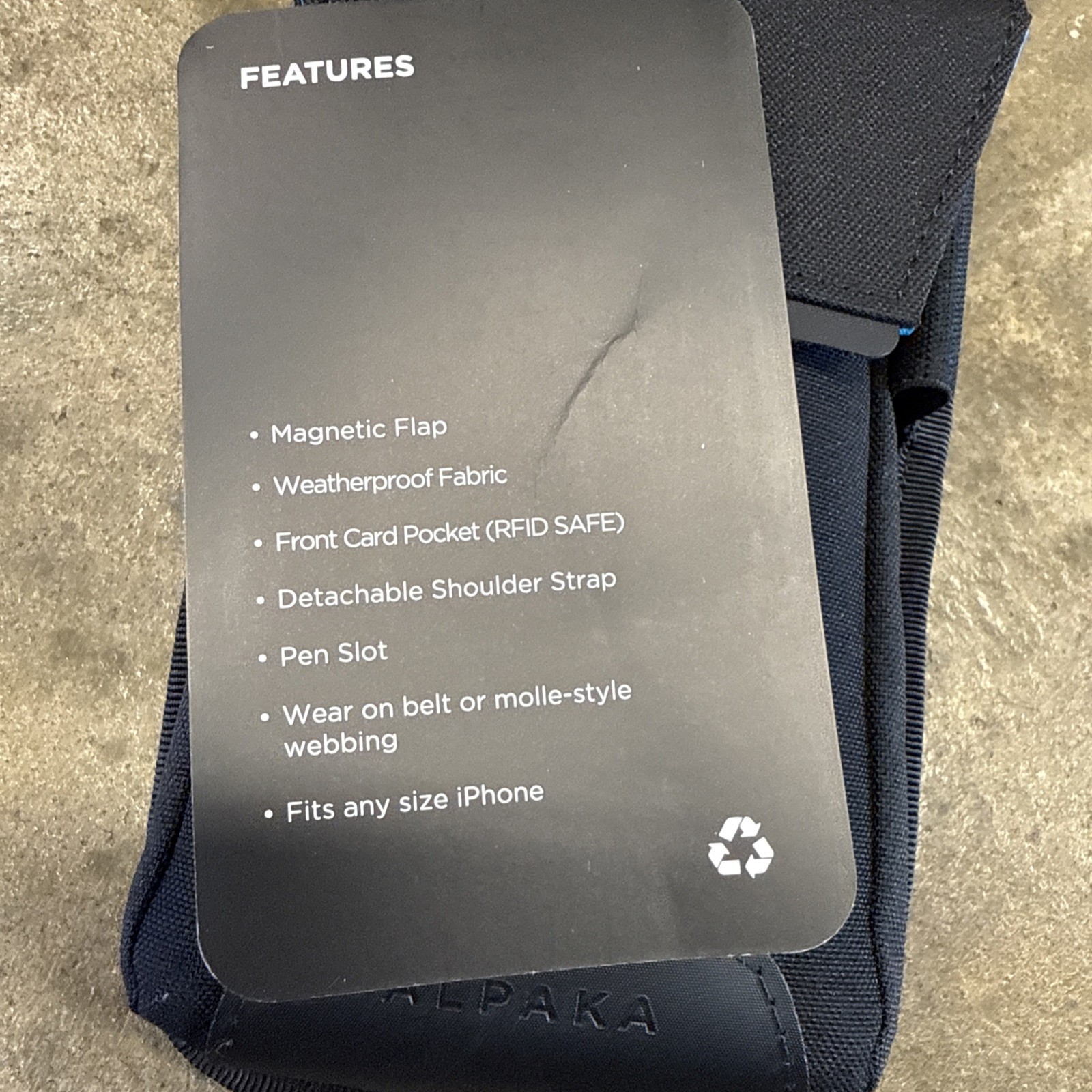 ALPAKA Modular Sling V1 Black Water Resistant Phone Pouch Bag Strap