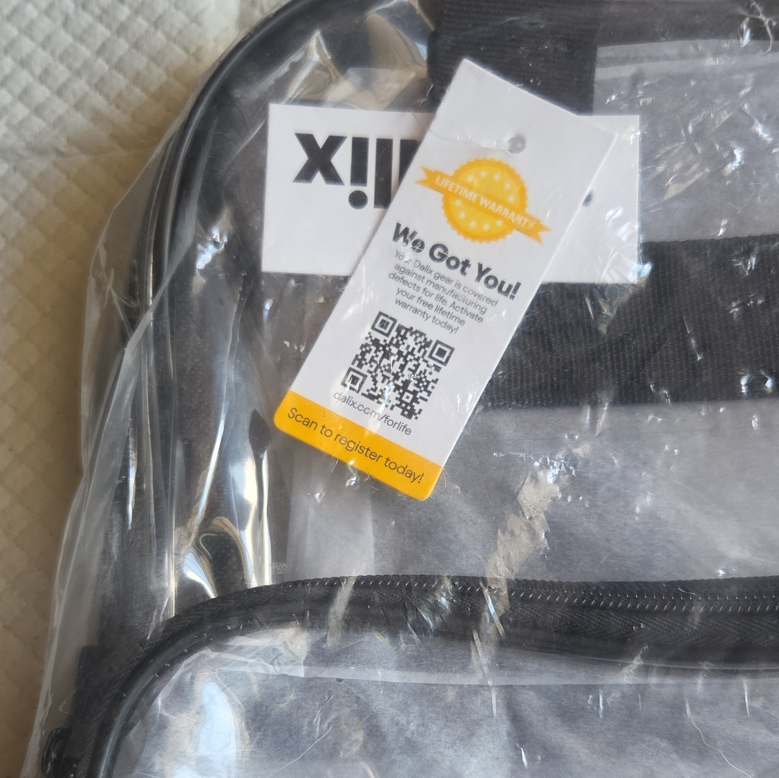 Dalix Backpack Clear/Black 4 Compartment Zipper w/ Handle