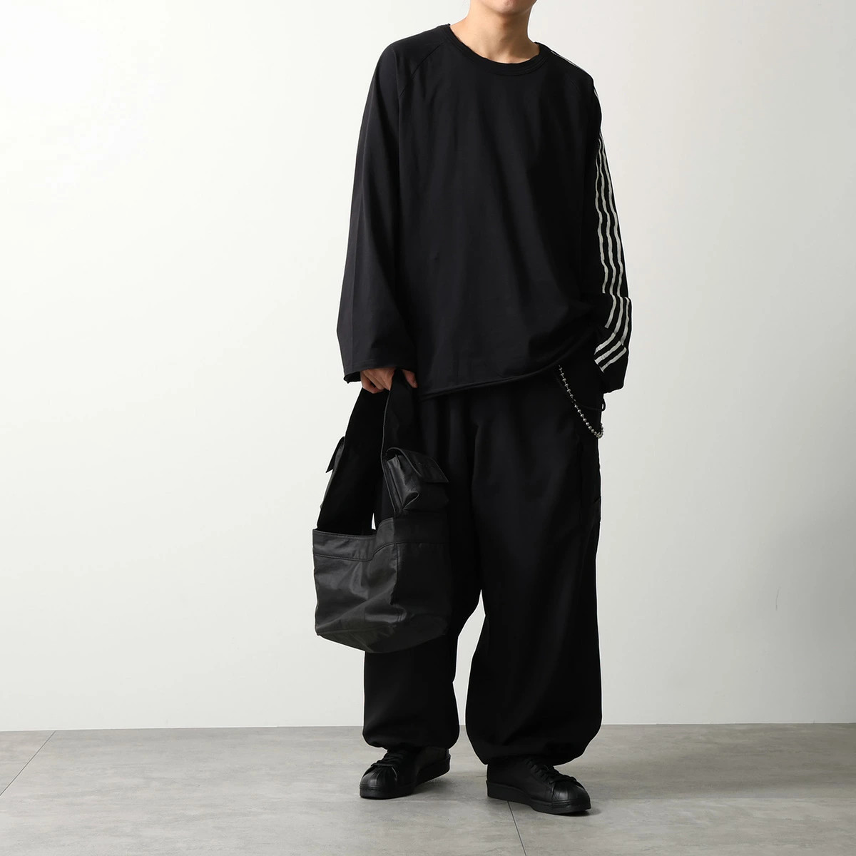 Yohji Yamamoto Y-3 NEWSPAPER S Shoulder Bag Men Water-Repellent Tote Bag Black