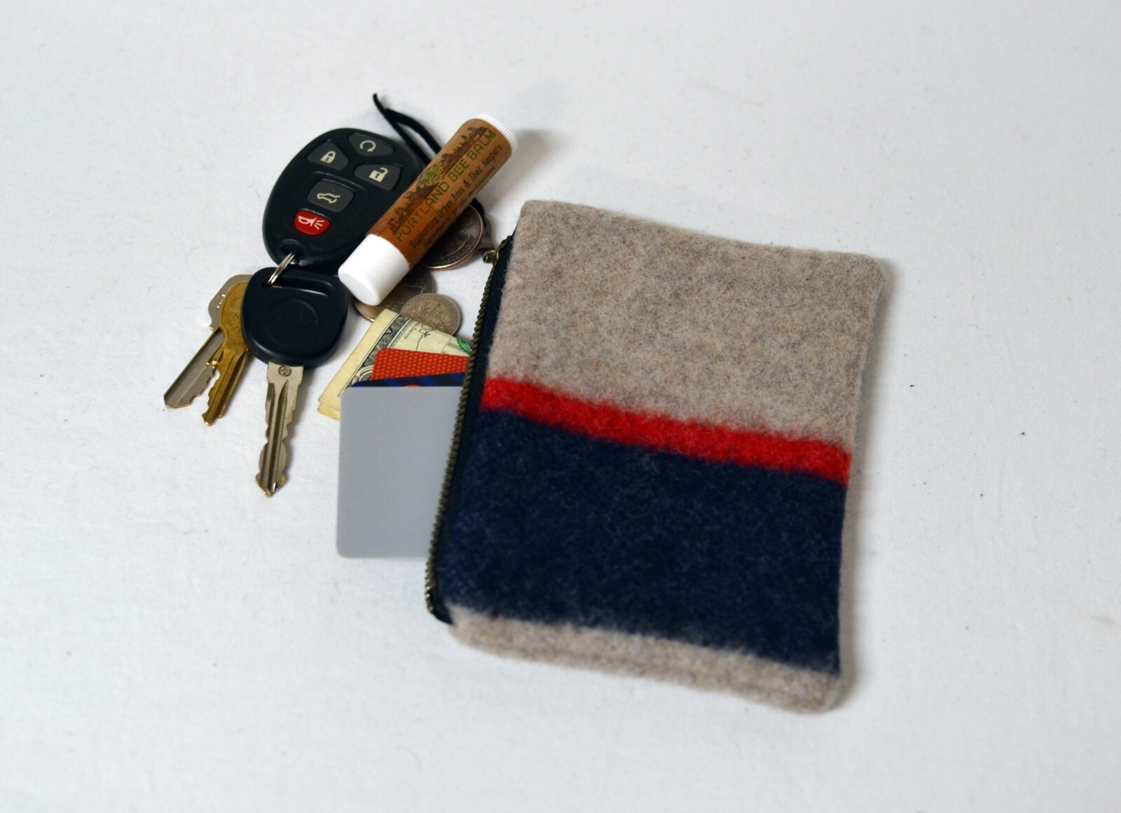 Zipper Zip Wallet made of Yellowstone National Park Wool blanket GrabnGo Camping