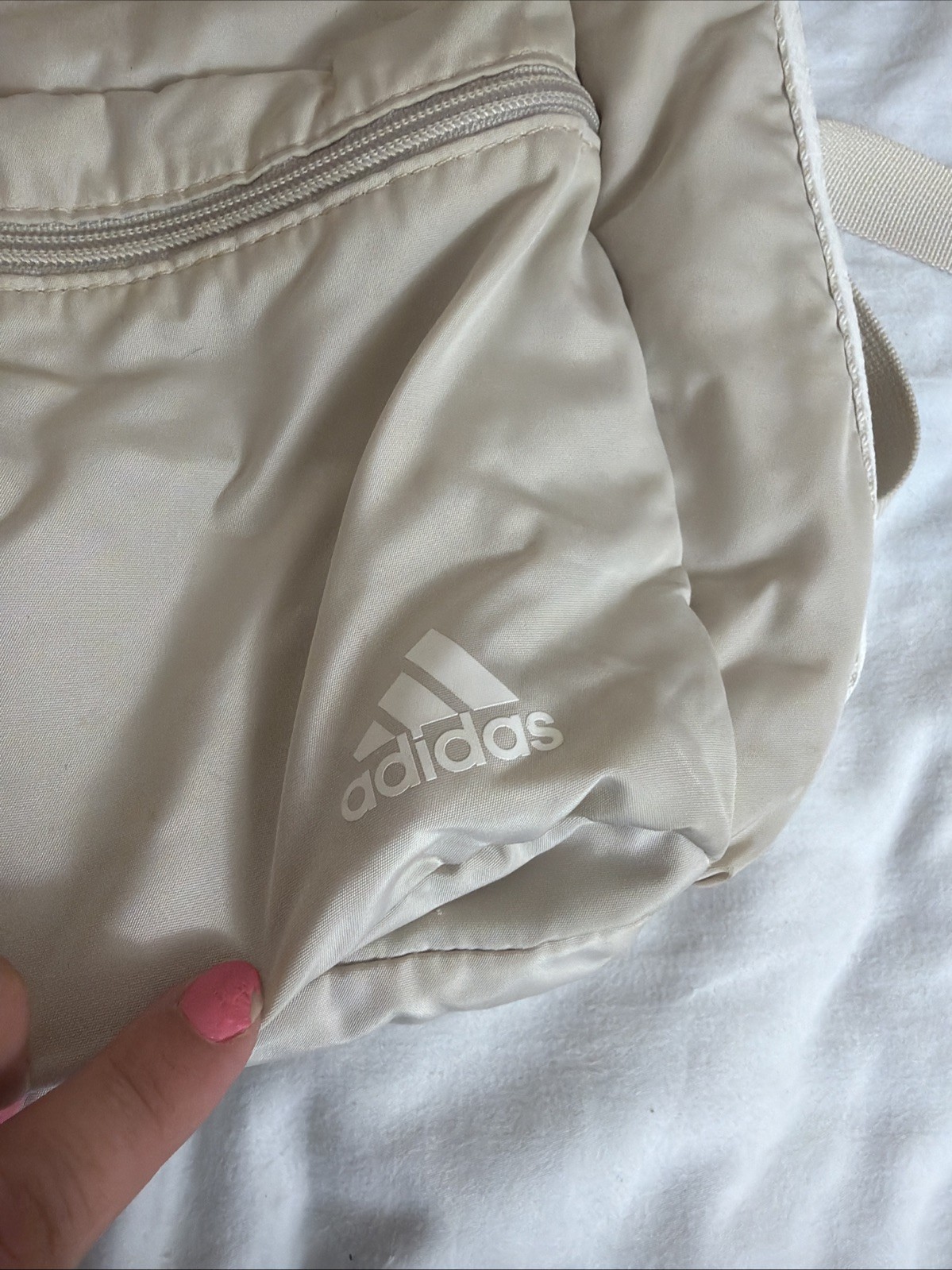 Adidas weekender backpack off White/beige Stains Small Holes Flaw