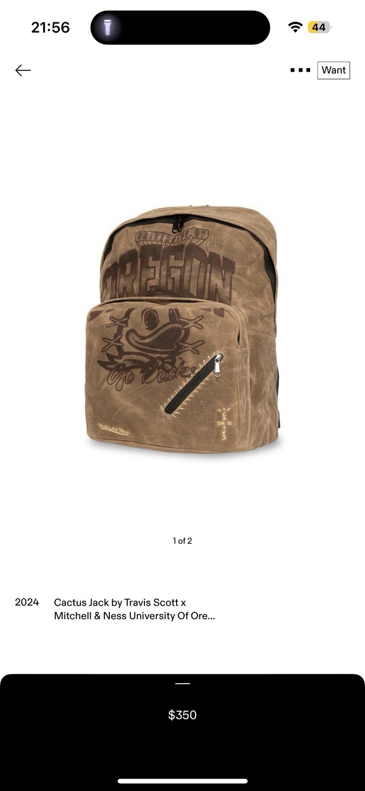 Cactus Jack Travis Scott X Mitchell & Ness Grambling State University Backpack
