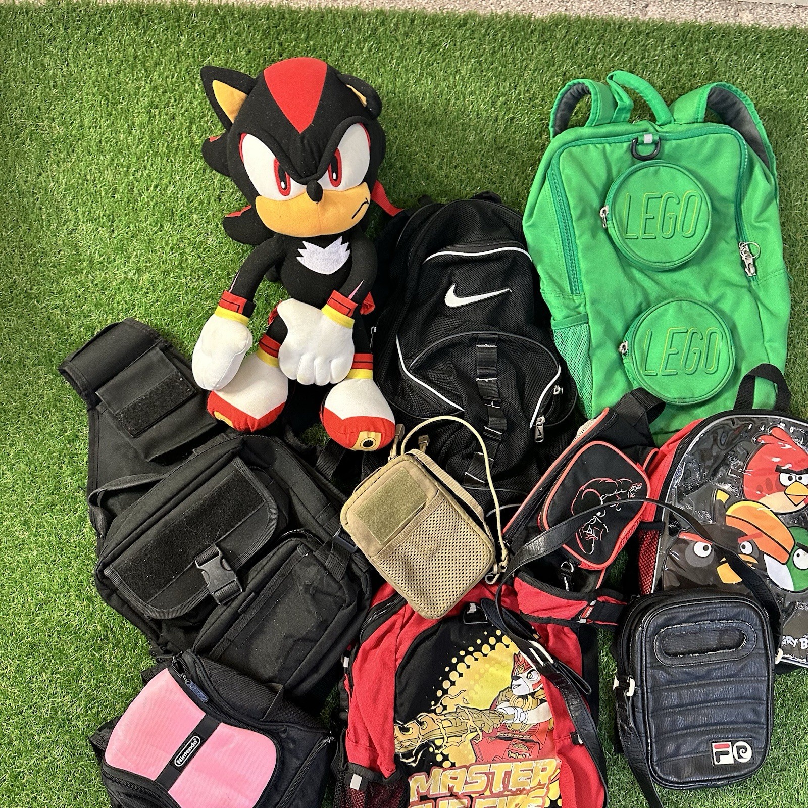 Y2K Reseller Bag 10x Lot 2000s Skater Gamer Backpack Bags Bundle Sonic Nintendo
