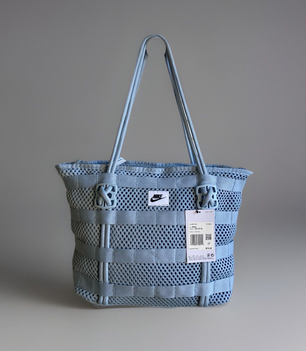 Nike Light Blue AF-1 Sportswear Small Tote Bag AF1 Cord Woven Nylon CU2607 440