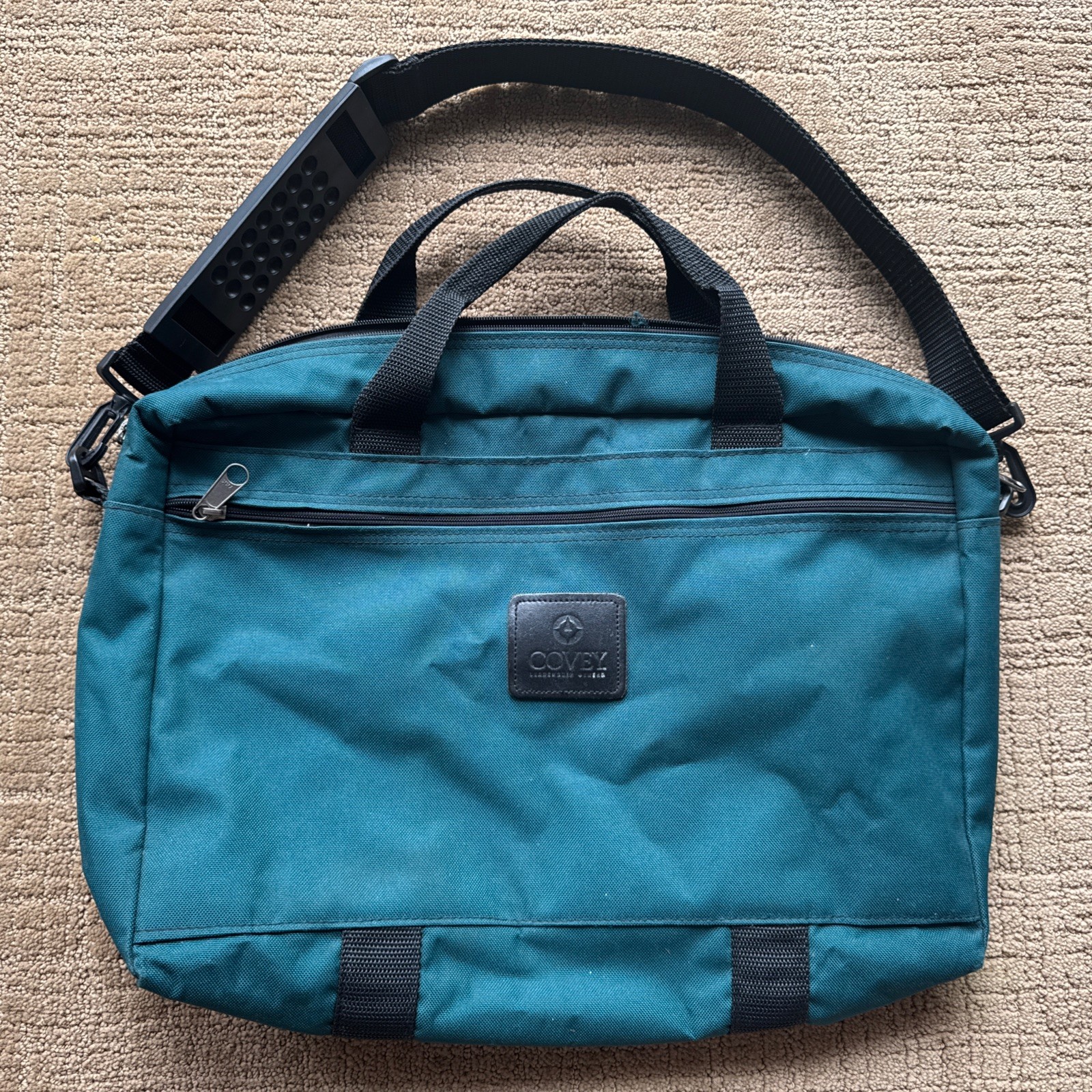 Forest Green, Water resistant, Laptop Bag W/ Carry Handle & Shoulder Strap