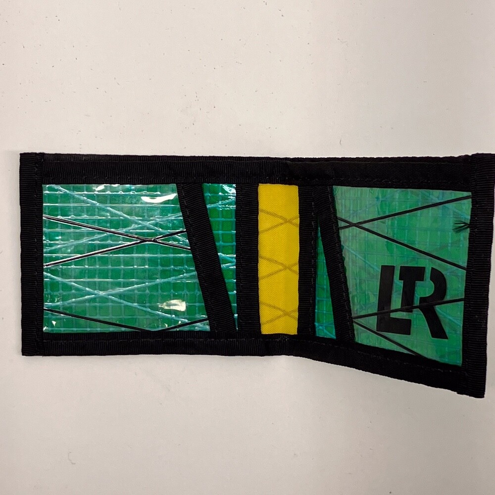 Minimalist Ultra Light Weight Wallet LTR Bright Green Technical Fabric