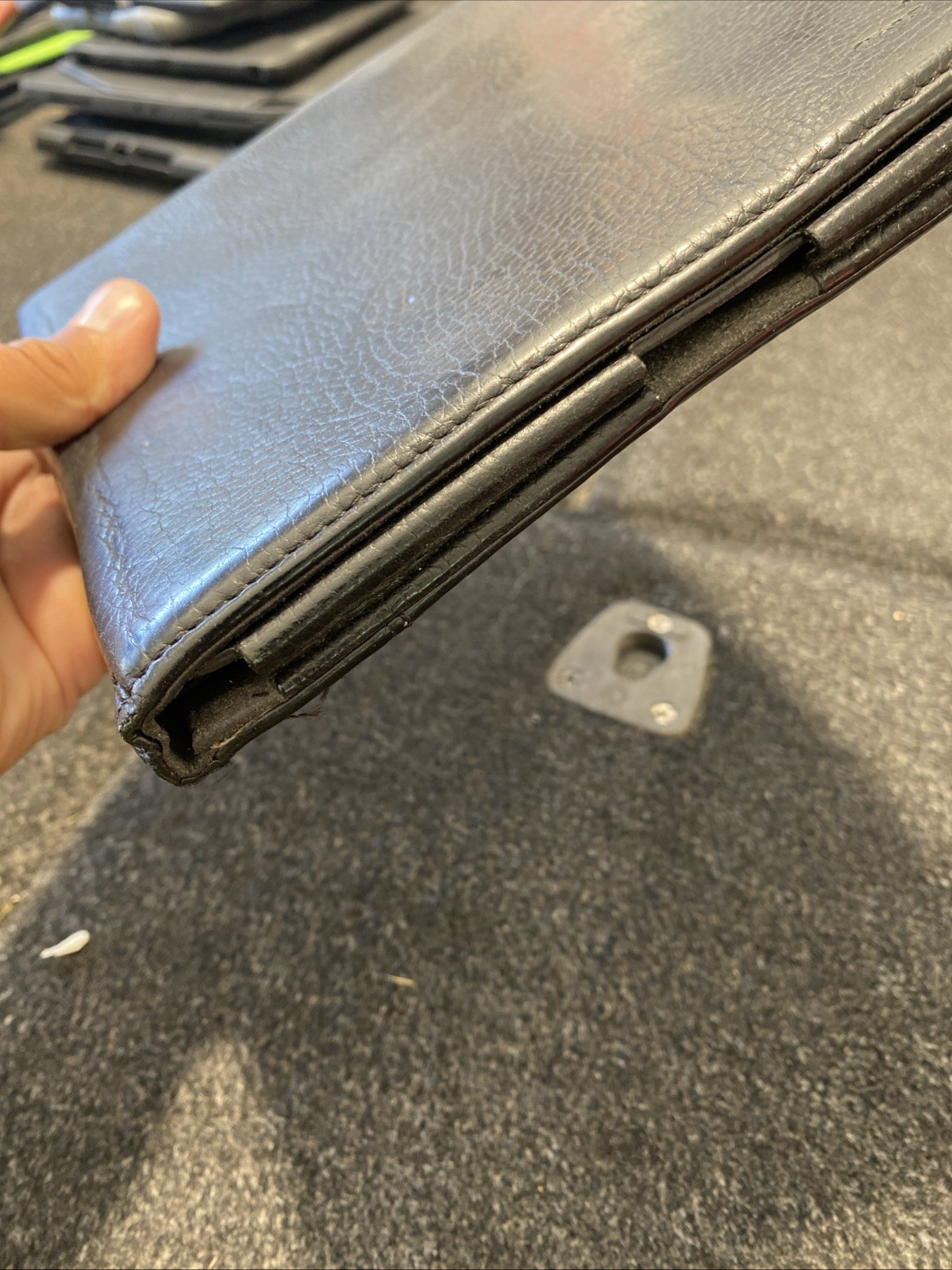 Cole Haan Classic Black Pebbled Leather Tablet iPad Android Case 9.75 X 7.75