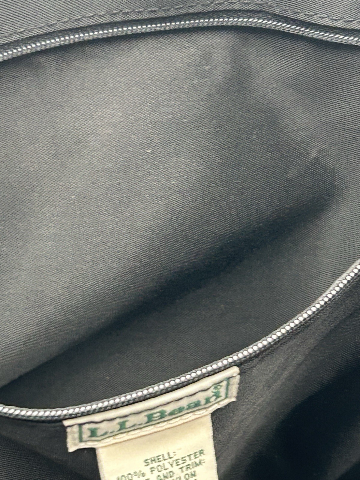 L.L. Bean Large Black Computer Shoulder Tote Bag Multiple Pockets Professional