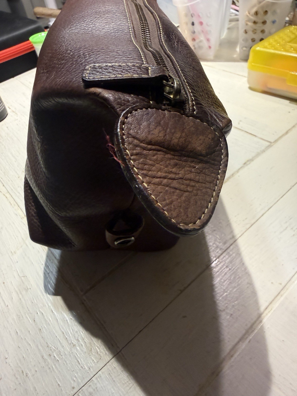 Mulberry Leather Toiletry Bag / Dopp kit Used