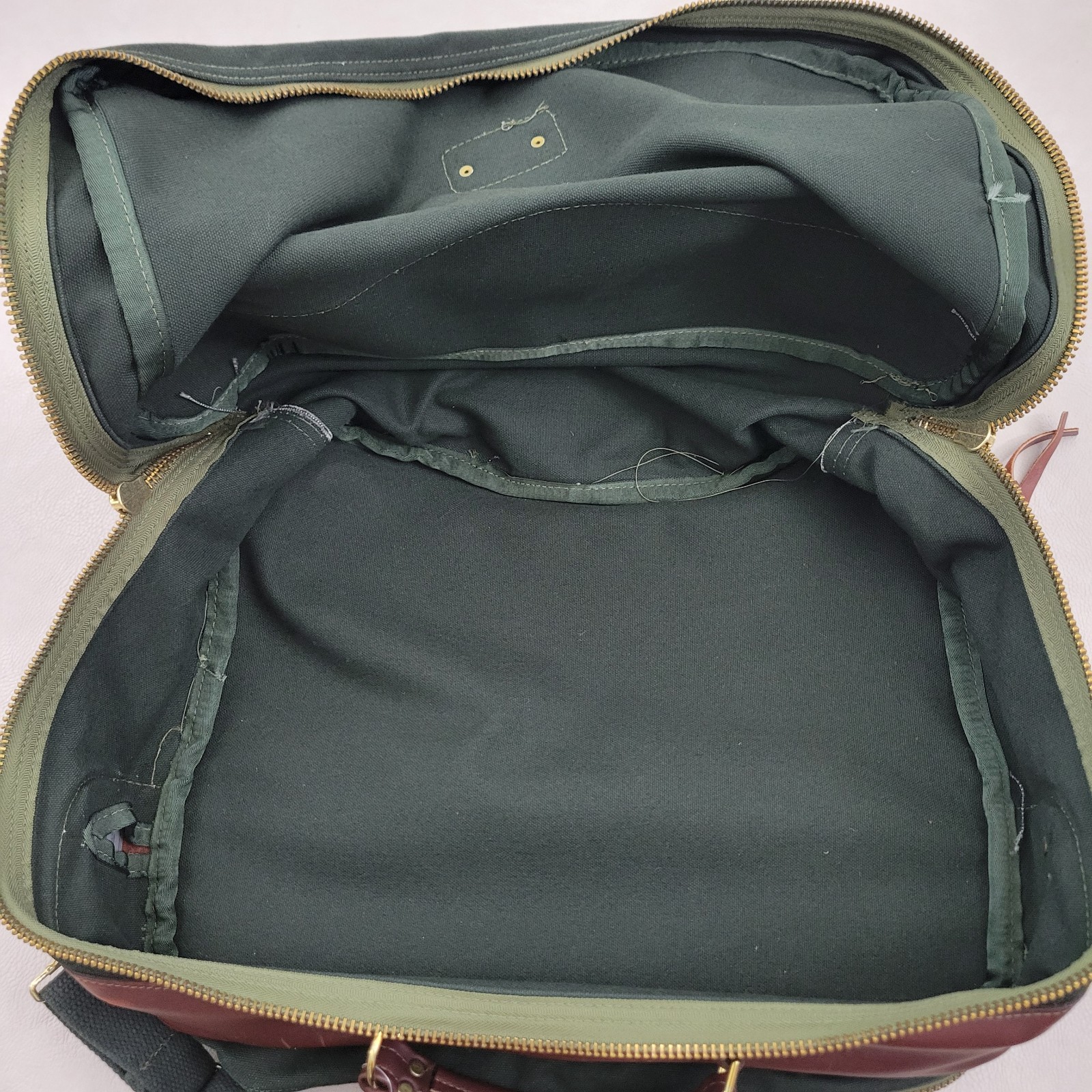 Vintage Orvis Gokey Battenkill Luggage Carry On Canvas Leather Double Sided