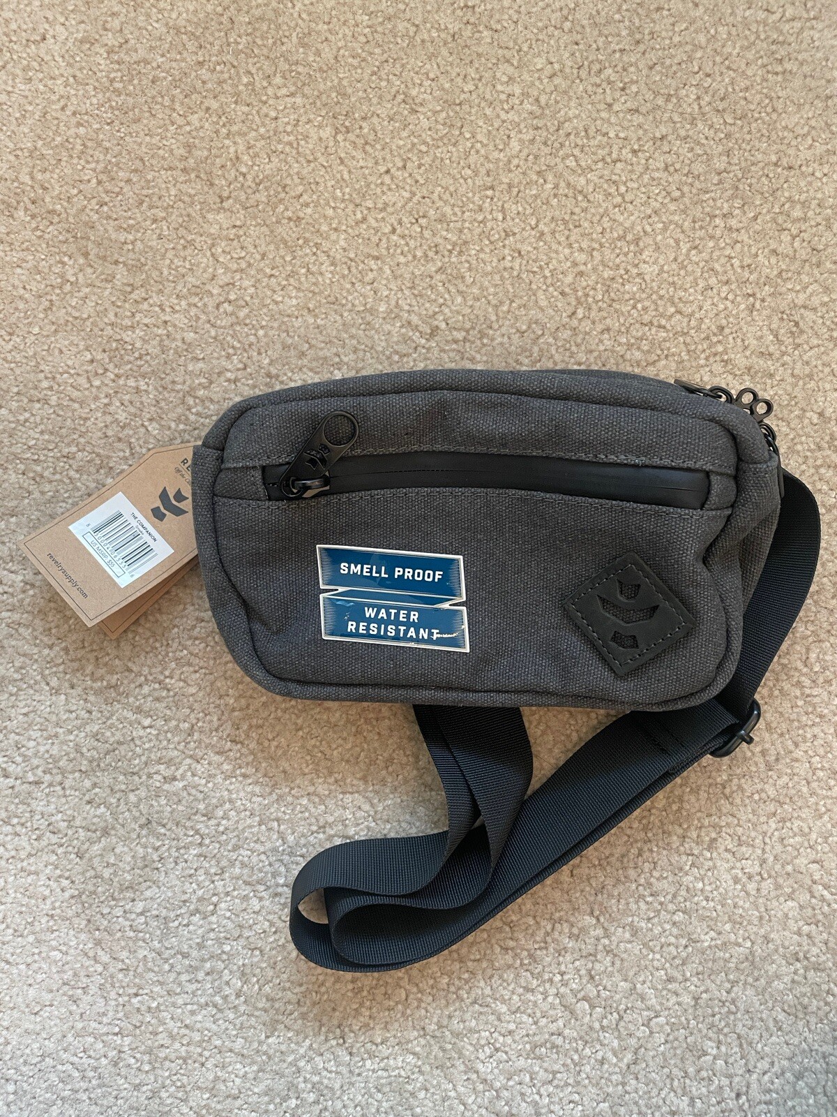 *New* Revelry The Companion Smell Proof Bag Smoke Color