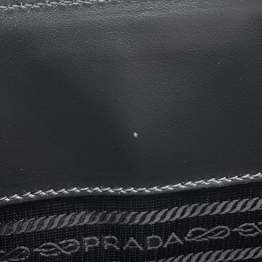 PRADA Clutch Bag Saffiano Leather Black 2VF056