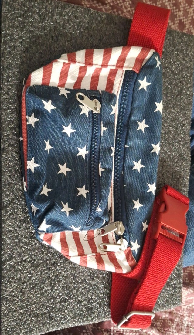 American Flag Fanny Pack 4th Of July Fireworks & BBQ Storage