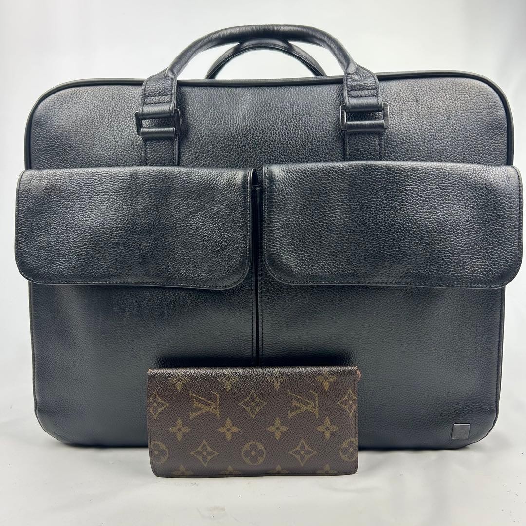 Dunhill Abilities Black Leather 2Way Business Briefcase 42cm