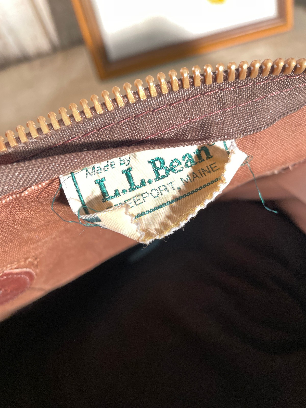 Vintage 60s / 70s Extra Large LL Bean Duffel Weekend Bag 26″ Maine Talon Zip