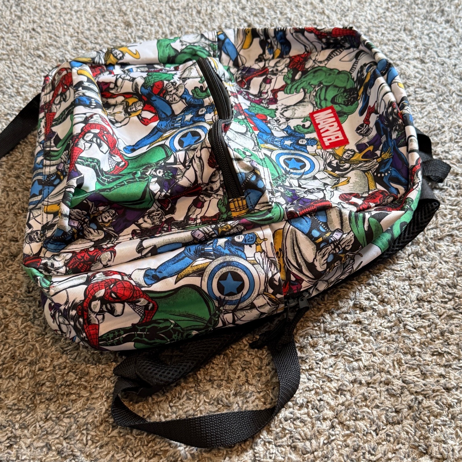 Bioworld Marvel Comics Avengers Comic Print 16″ Backpack: Spiderman, Hulk