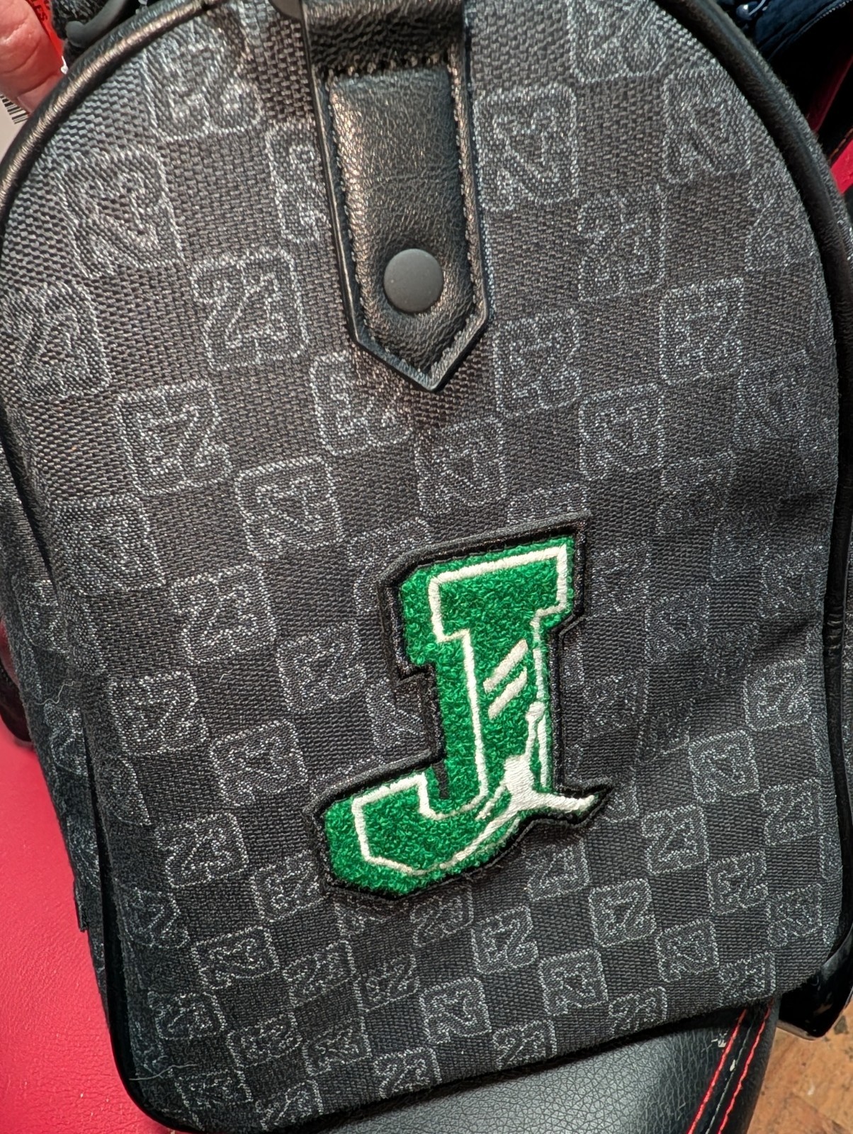 Nike Air Jordan Monogram 25L Black Patch Medium Woven Duffle Bag MA9157-023 NEW