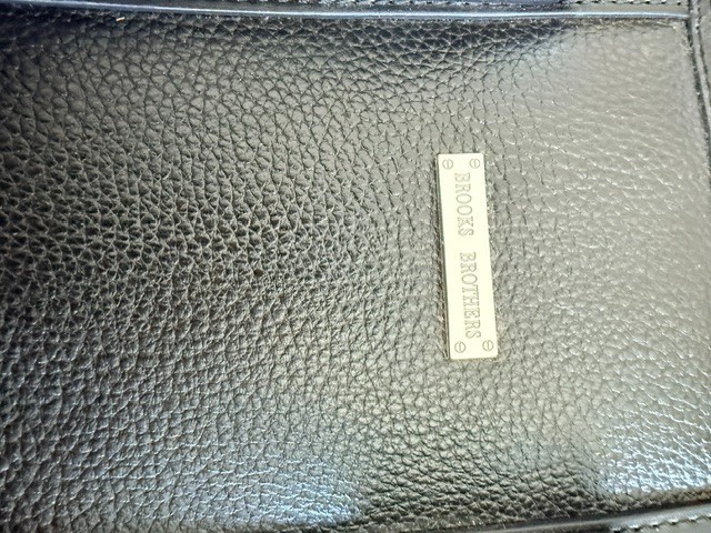 Brooks Brothers Genuine Leather Briefcase Shoulder Bag – Black, Mint Condition