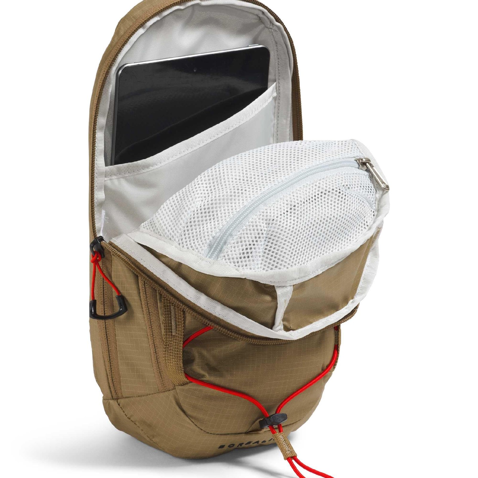The North Face Borealis Sling Bag – Crossbody Bag, One Size, Cedar/Lava Red