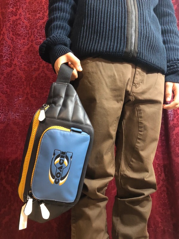 New COACH Track Belt Bag With Quilting And Coach Stamp Leather