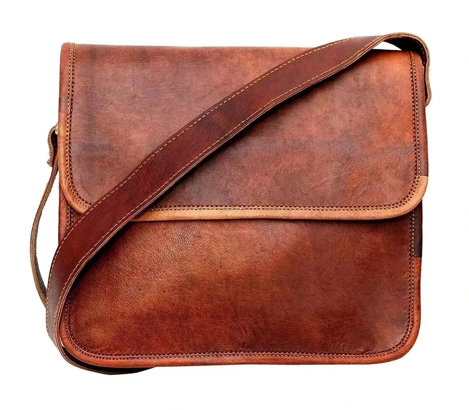 Men’s Genuine Leather Award Bag Shoulder Satchel Messenger Bag