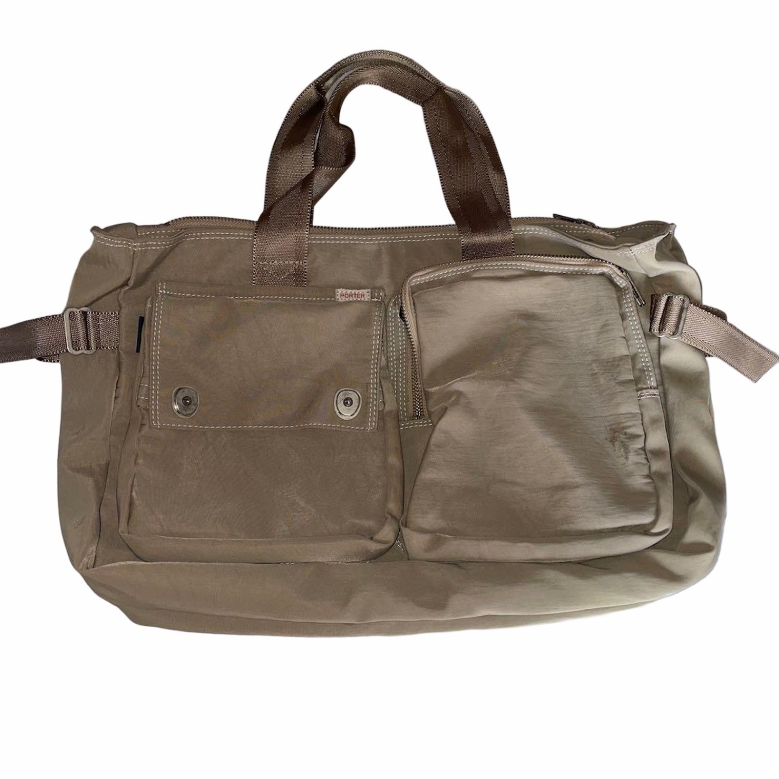 Porter Yoshida Beige Tote Bag Used 24x38x17cm Japan