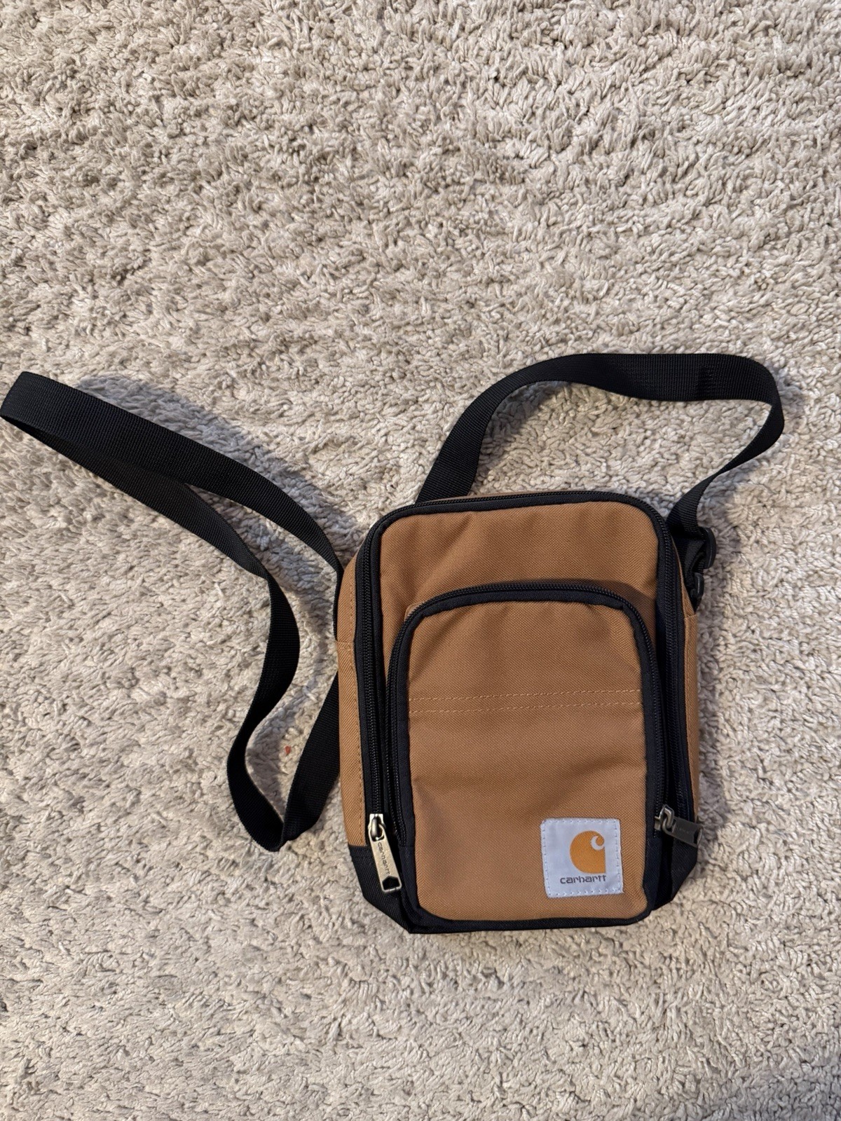 Carhartt Crossbody Zip Bag Small Brown/Black Adjustable Strap Sling