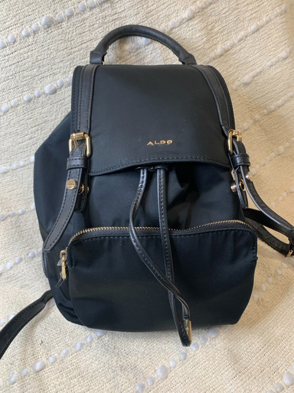 Aldo Rella Black Backpack – Stylish & Spacious Everyday Bag