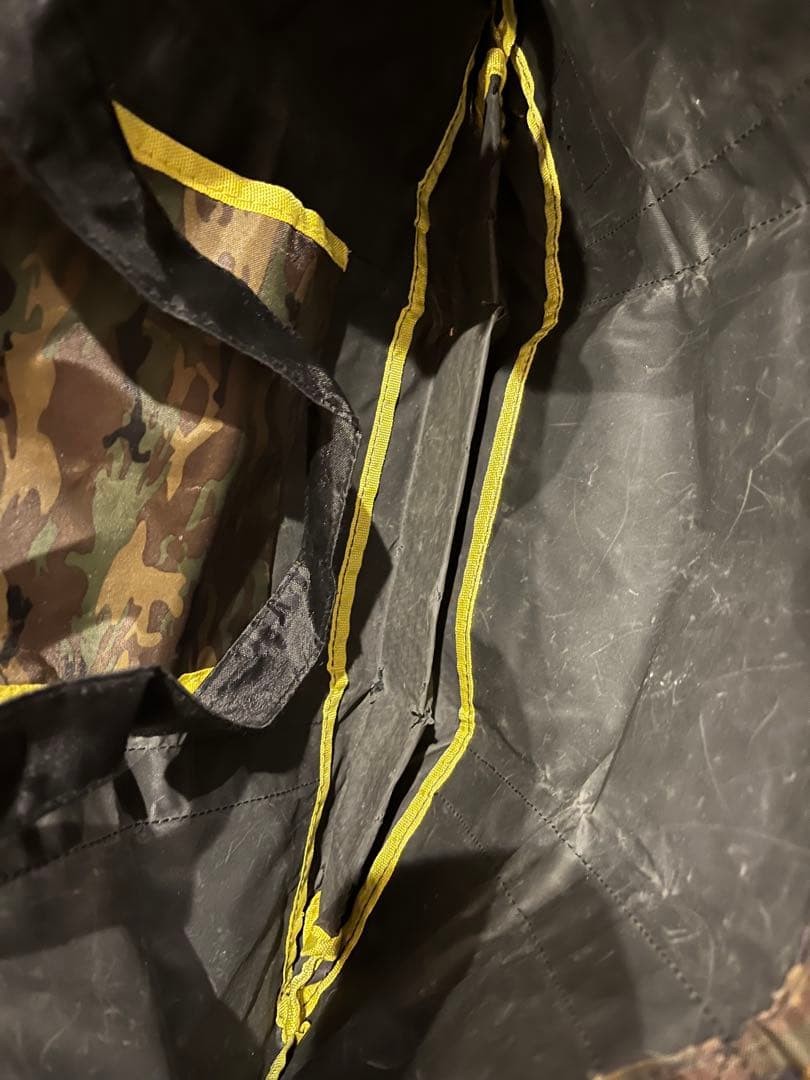 Masterpiece Nylon Camouflage Tote Bag Khaki Used 11x18x4in
