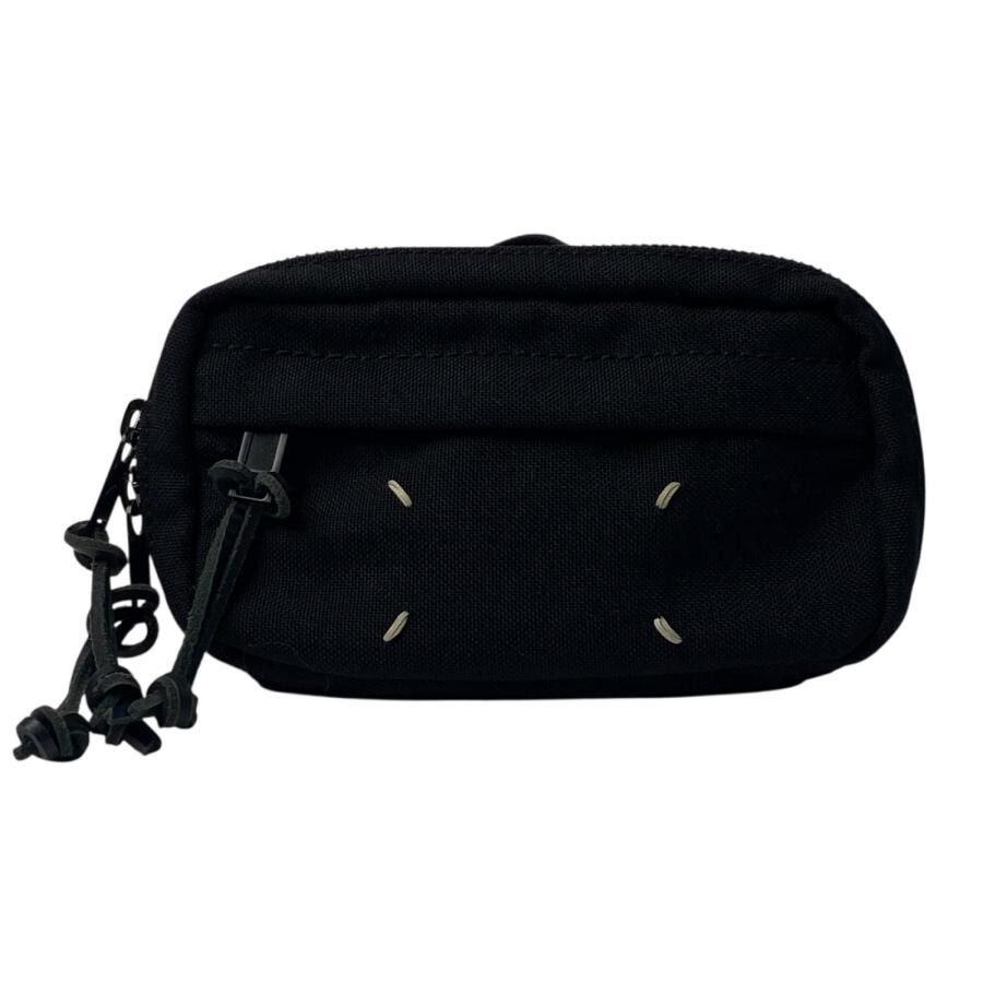Maison Margiela Black Canvas Crossbody Bag Mens Adjustable Strap W 16cm A