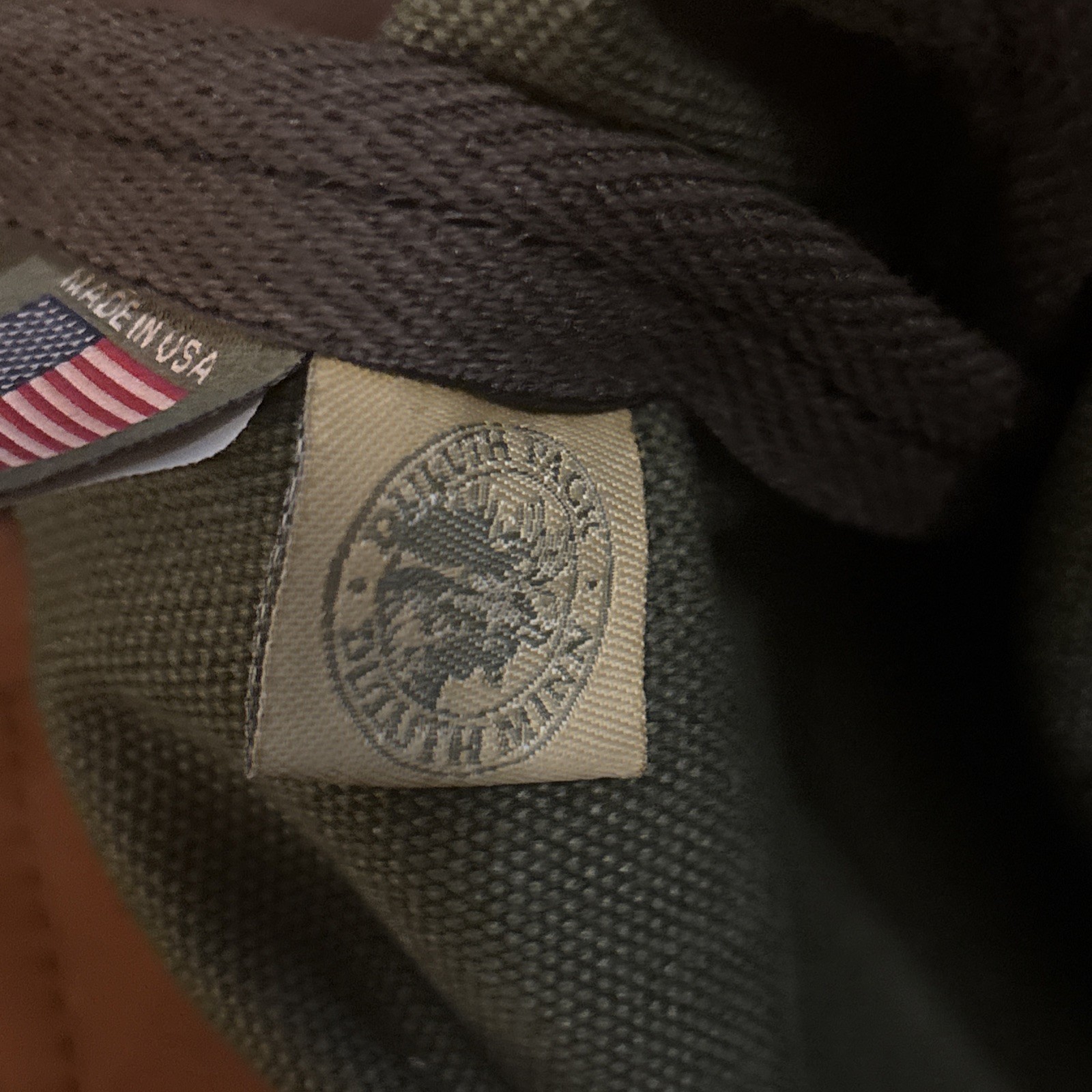 Duluth Pack Olive Green Travel Backpack Canvas Laptop Bag Daypack *read Logo