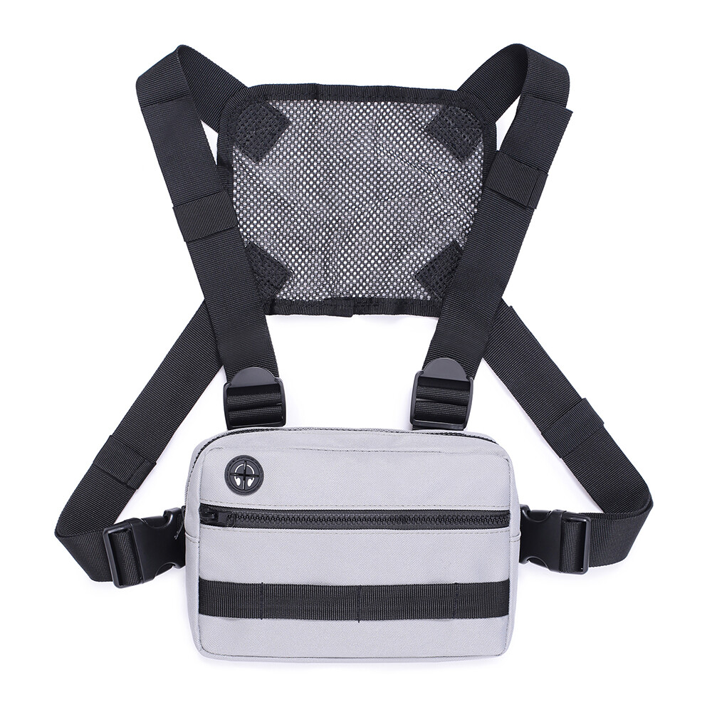 Men Tactical Molle Chest Rig Bag Front Pouch Recon Kit Bag Sport Protective Vest
