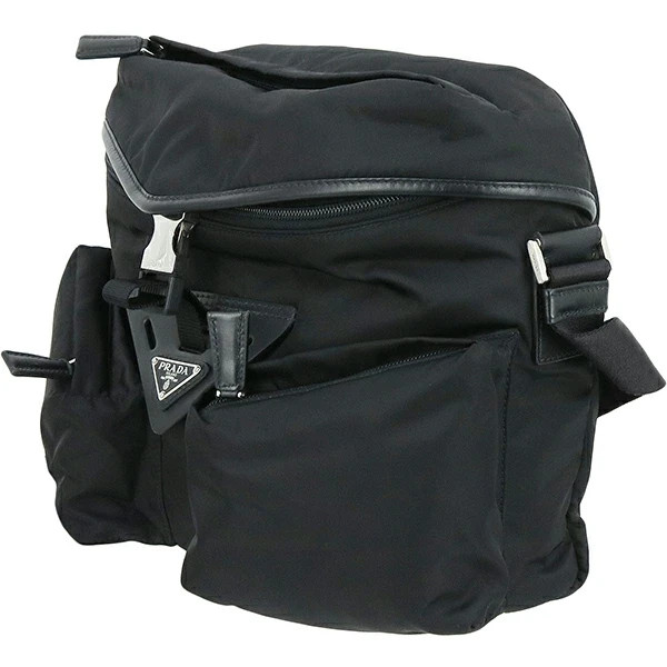 PRADA Shoulder bag Re-Nylon 2VD062 Black SHW Messenger bag Men Triangle Logo
