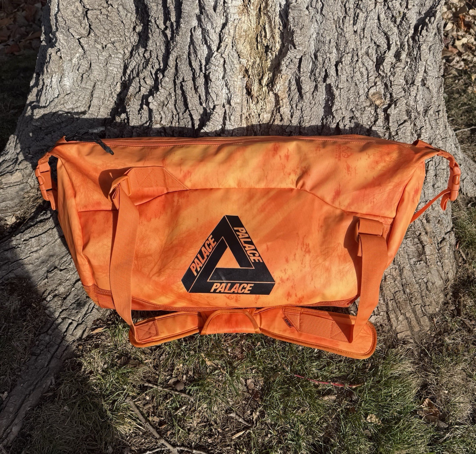 Palace x Real Tree Holdall Duffle/Backpack Hybrid Orange Camo Bag SS19