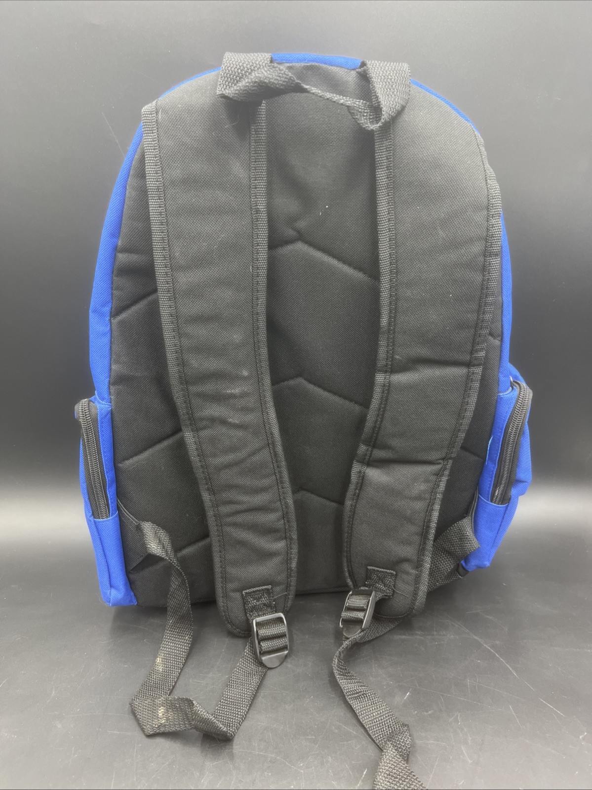 Wrangler Jeans Brand Backpack 2 compartment 18” X 12” blue and black Promo Item