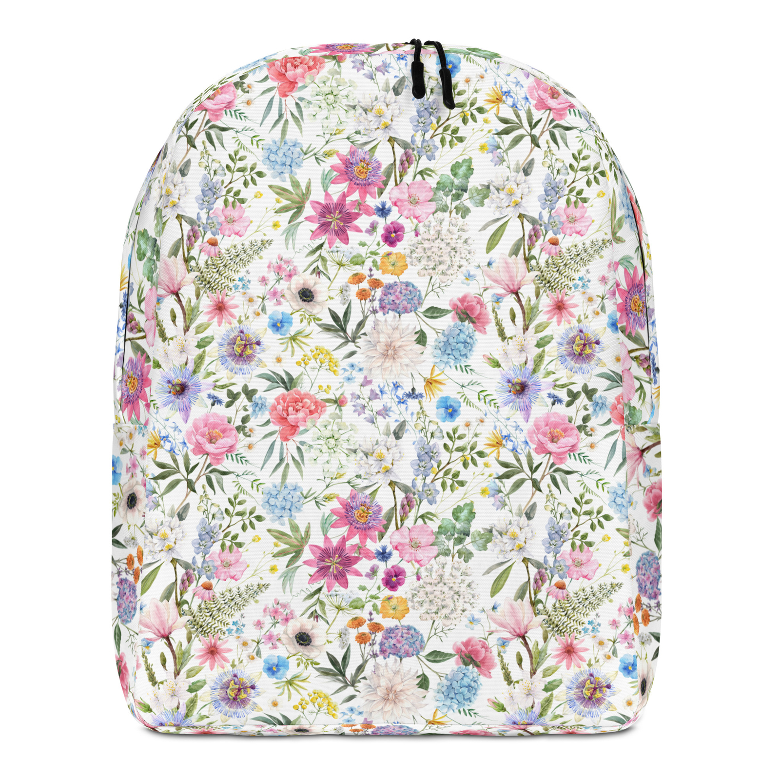 Minimalist Backpack Beautiful Floral Pattern